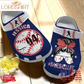 Baseball Personalized Clog Baseballlife Crocs Crocband Clog