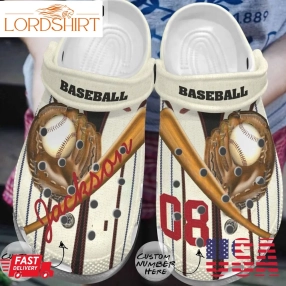 Baseball Personalized Clog Custom Crocs Comfortablefashion Style Comfortable For Women Men Kid Print 3D Baseball Uniform