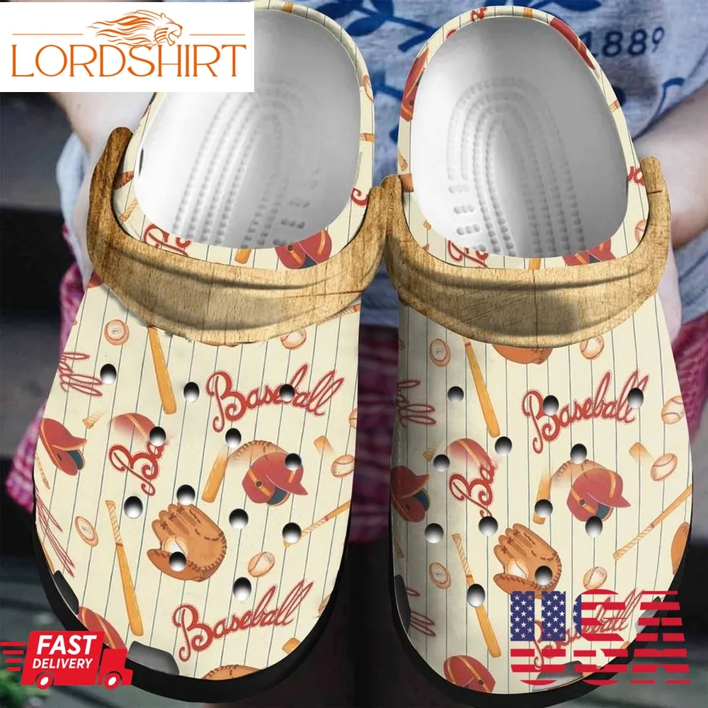 Baseball Personalized Clog Custom Crocs Comfortablefashion Style Comfortable For Women Men Kid Print 3D Baseball