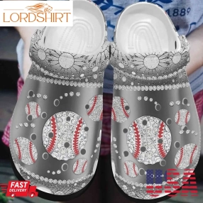 Baseball Personalized Clog Custom Crocs Comfortablefashion Style Comfortable For Women Men Kid Print 3D Sparkle Baseball