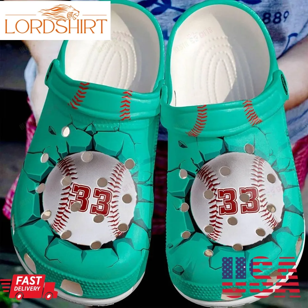 Baseball Personalized Crocs Classic Clog Whitesole Baseball Lover Shoes