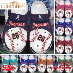 Baseball Personalized Crocs Classic Clog Whitesole Love Baseball Th28 Shoes