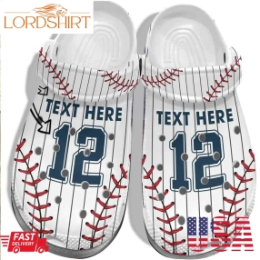 Baseball Player Crocs Shoes Clogs For Batter   Funny Uniform Baseball Personalized Crocs Shoes Clogs Gift For Son Daughter