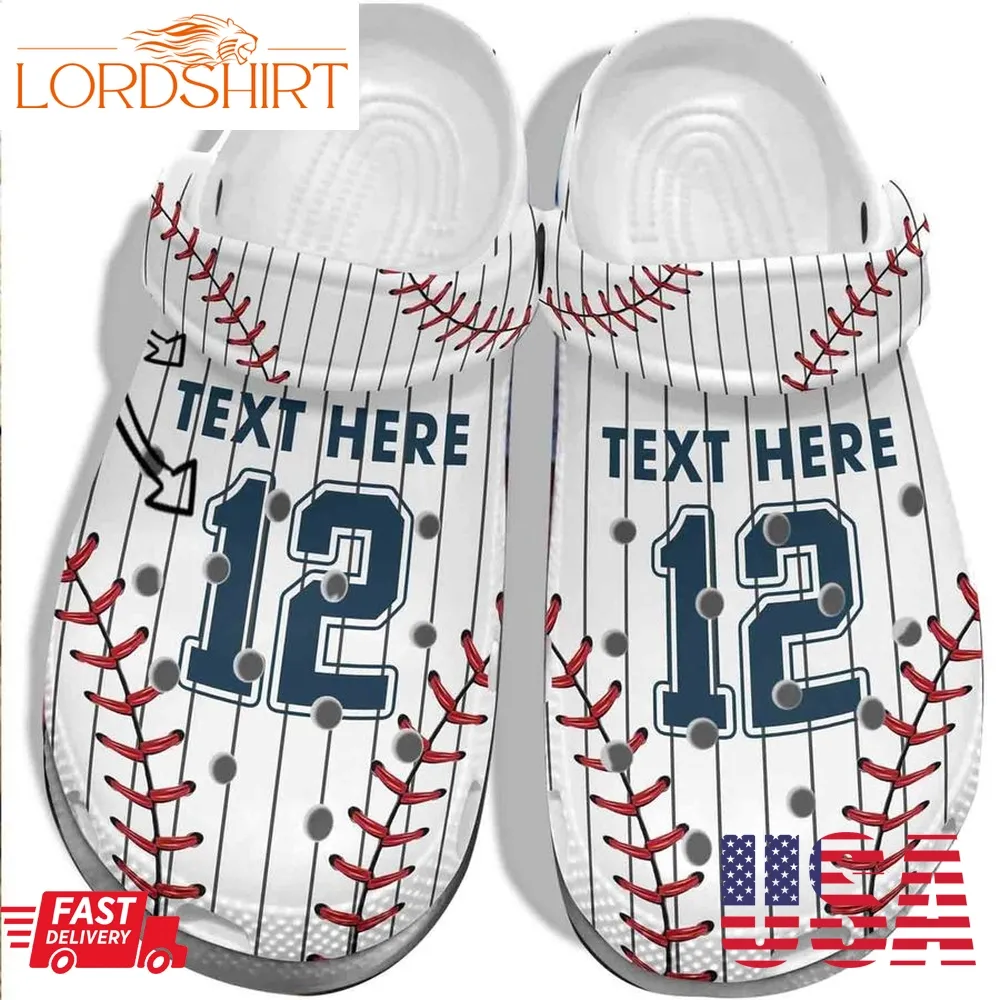 Baseball Player Crocs Shoes Clogs For Batter   Funny Uniform Baseball Personalized Crocs Shoes Clogs Gift For Son Daughter