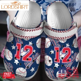 Baseball Stitches  Ball Personalized Clog Whitesole Crocs Crocband Clog