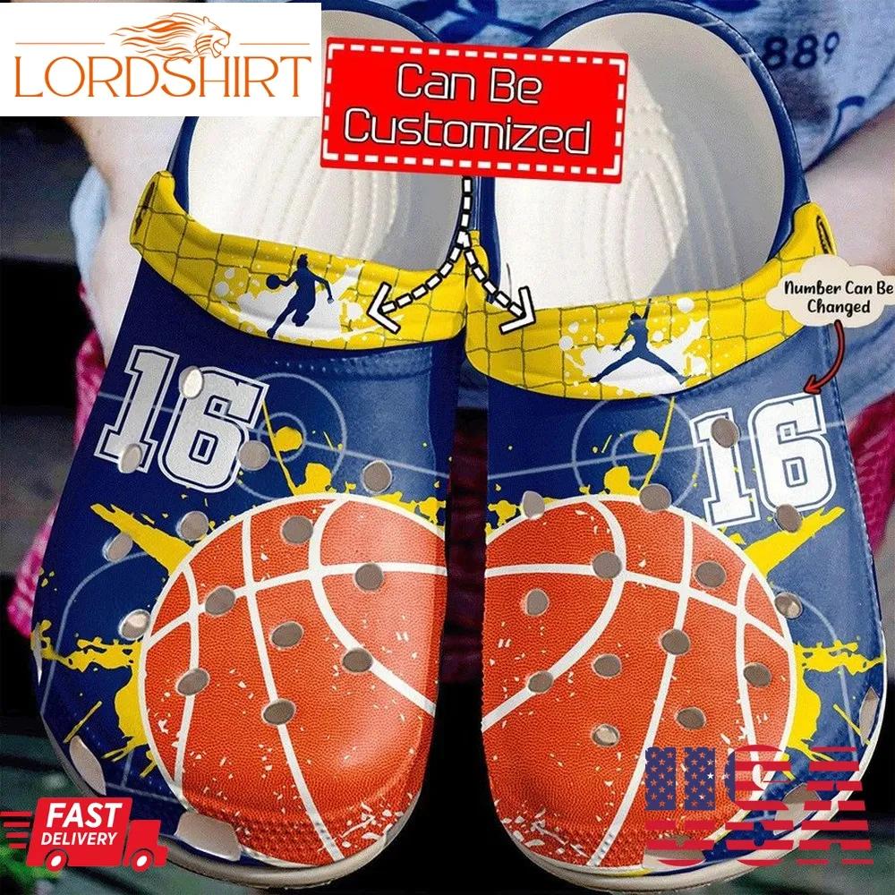 Basketball Crocs   Basketball Passion Custom Name And Number Clog Shoes