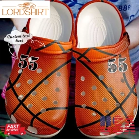 Basketball Crocs   Basketball Personalized Leather Texture Clog Shoes