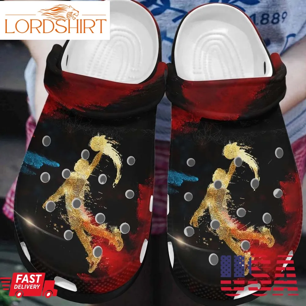 Basketball Personalized Clog Custom Crocs Comfortablefashion Style Comfortable For Women Men Kid Print 3D Spiking