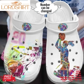 Basketball Personalized Clog Whitesole My Destiny Crocs Crocband Clog