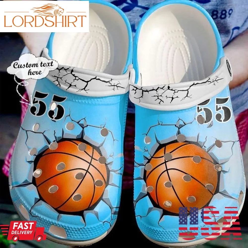 Basketball Personalized Crack Sku 196 Crocs Clog Shoes