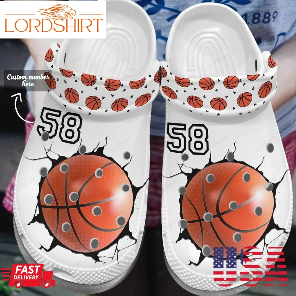 Basketball Personalized Crocs Classic Clog Whitesole Basketball Lover V2 Shoes