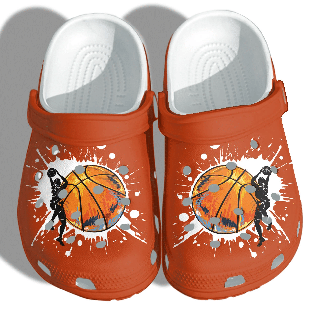 Basketball Shoes Crocs For Men Women   Basketball Sport Funny Shoes Birthday Gifts For Son Daughter