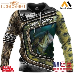 Bass Fishing Camo 3D Full Printing Hoodies Zip Hoodie Sweatshirt Tank Top T Shirt