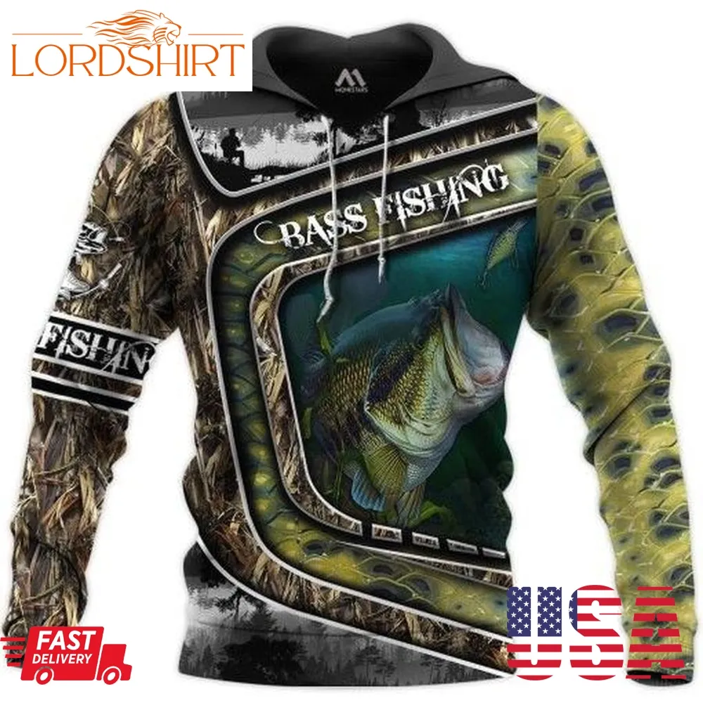 Bass Fishing Camo Men And Women 3D Full Printing Hoodie Shirt Bass Fishing Camo 3D Full Printing Shirt Bass Fishing 3D Full Printing 2020