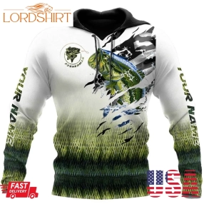 Bass Fishing Escape Skin Camo Personalized 3D Hoodie Fishing Gifts For Dad