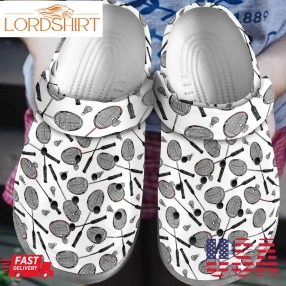 Batminton Personalized Clog Custom Crocs Comfortablefashion Style Comfortable For Women Men Kid Print 3D Whitesole Batminton Racket