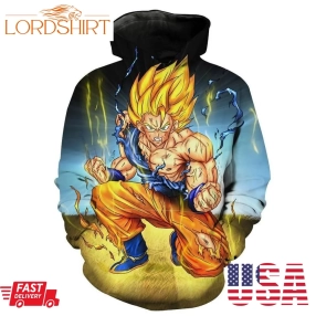 Battle Damaged Ssj Goku Dragon Ball Z Goku Hoodie 3D