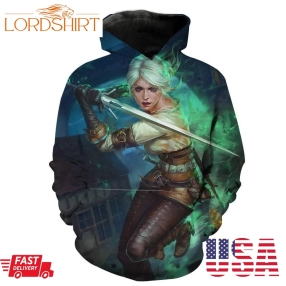 Battle Ready Ciri Epic Witcher Hoodie 3D