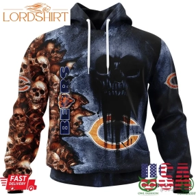 Bears Halloween Cemetery Skull 3D Hooodie Sweatshirt