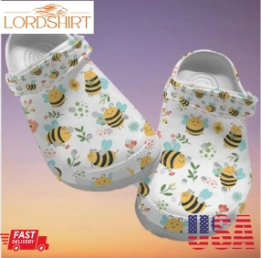 Bee Pattern Crocs Clog Shoes Crocs For Mens And Womens