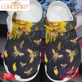 Bee Personalized Clog Custom Crocs Comfortablefashion Style Comfortable For Women Men Kid Print 3D Bee Happy