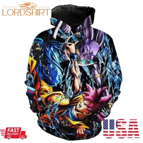 Beerus Vs Goku Dragon Ball Super Movies Hoodie 3D