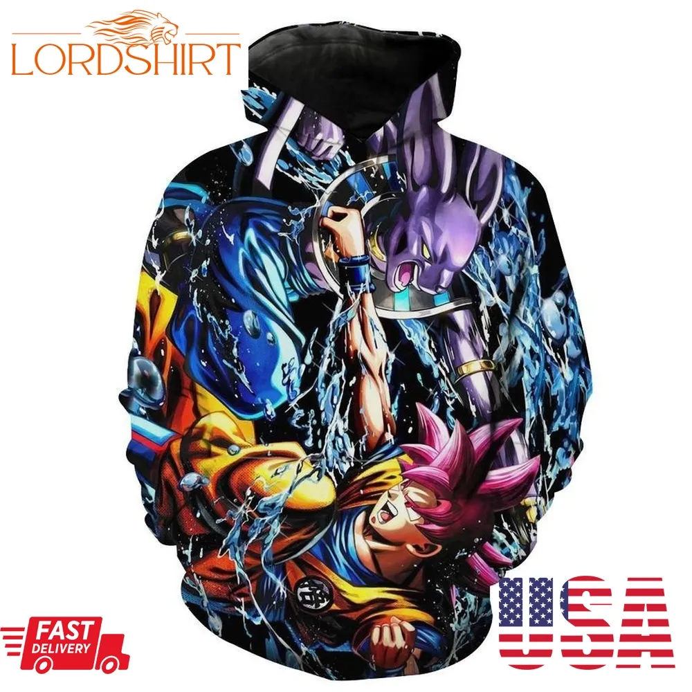 Beerus Vs Goku Dragon Ball Super Movies Hoodie 3D