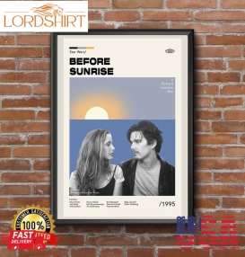 Before Sunrise Movie Poster  Retro Movie Poster Art, Home Cinema, Vintage Film Poster, Classic Movie Poster (2)