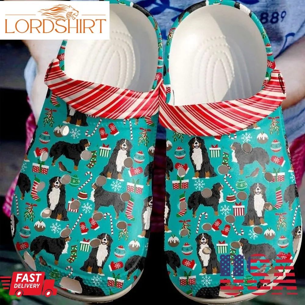 Bernese Mountain Christmas Pattern Crocs Crocband Clog Shoes For Men Women