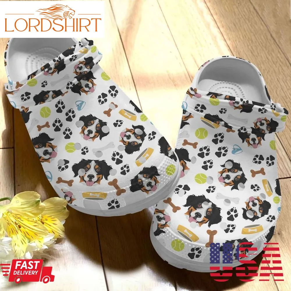 Bernese Mountain Personalize Clog Custom Crocs Fashionstyle Comfortable For Women Men Kid Print 3D Smiling