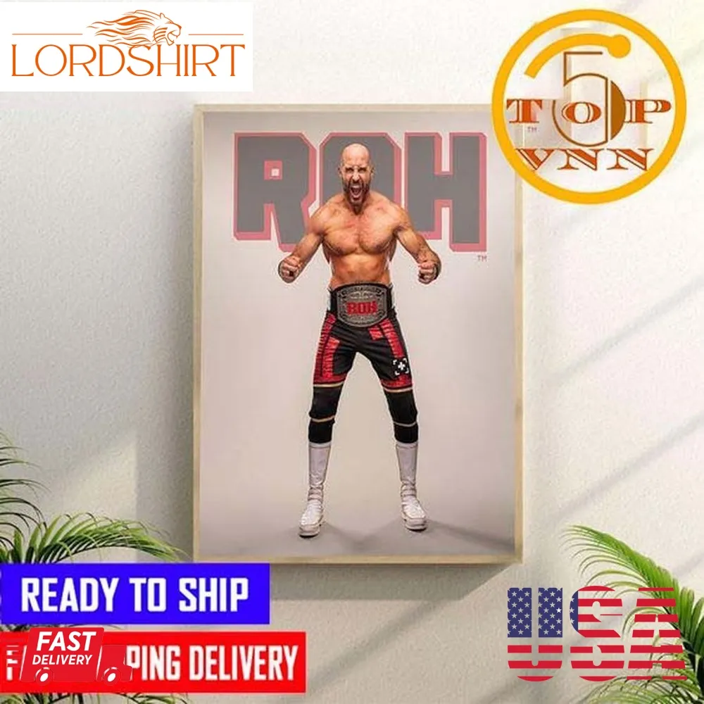 Best Aew Fight For The Fallen Claudio Castagnoli Roh World Championship Poster Canvas Home Decoration