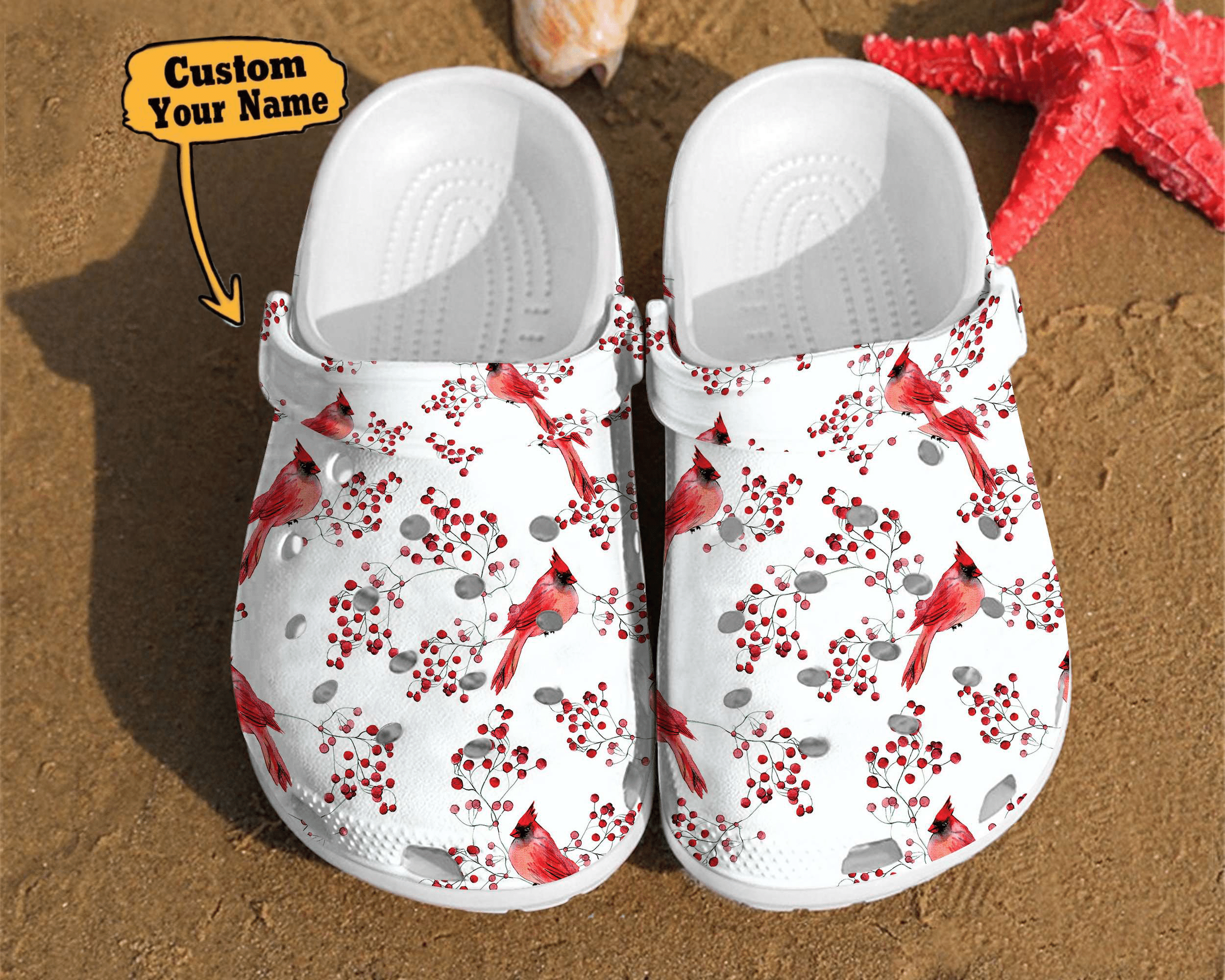 Bird Crocs   Cardinal Birds Pattern Unisex Birthday Gifts Clog Shoes