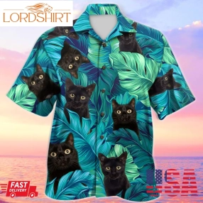 Black Cat Hawaiian Shirt