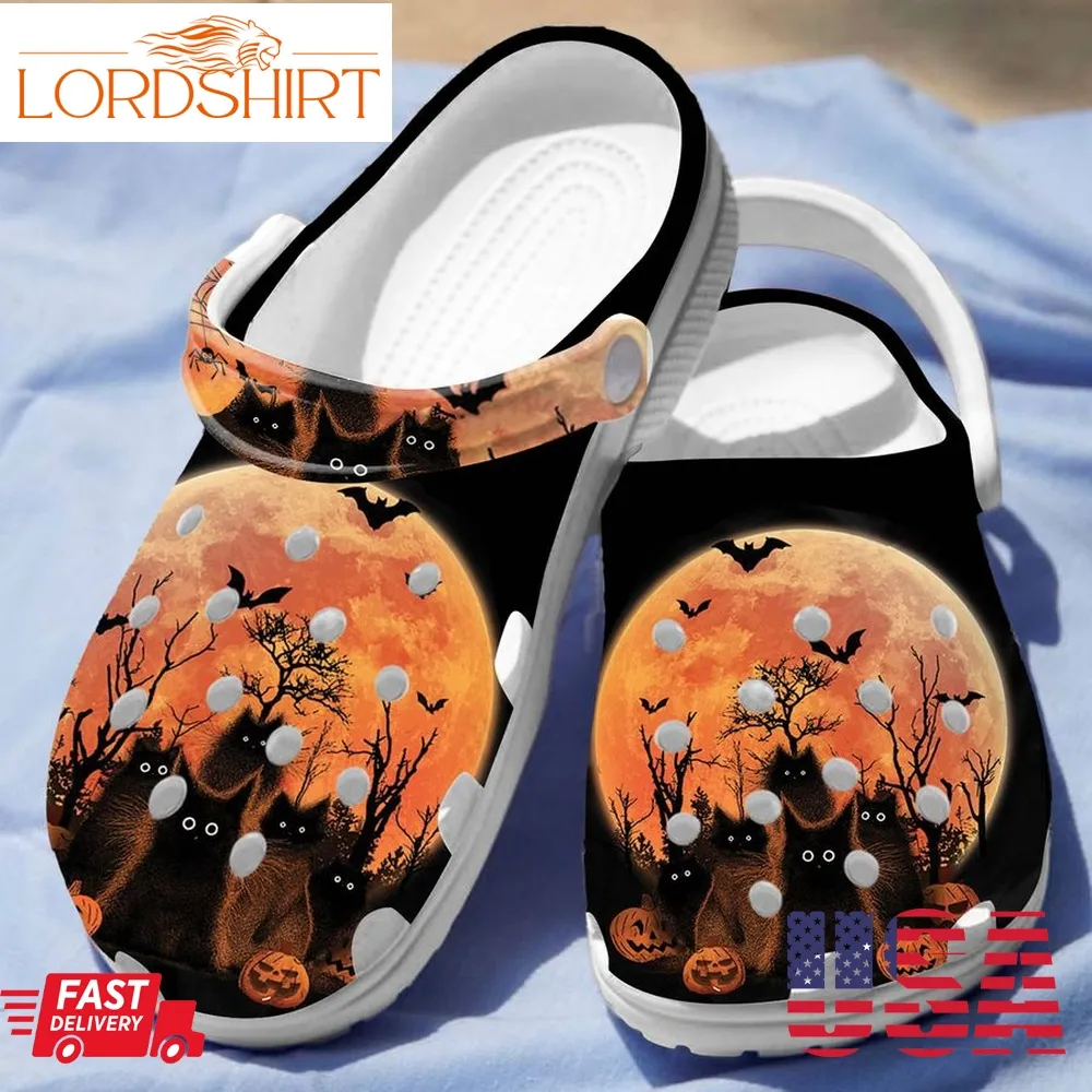 Black Cats Halloween Limited Edition Crocs Crocband Clogs