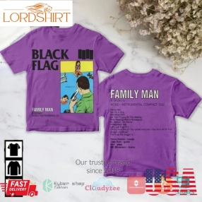 Black Flag Band Family Man Album 3D T Shirt