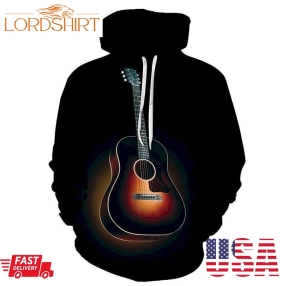 Black Guitar 3D Sweatshirt Hoodie Pullover