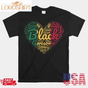 Black History Month African Proud Afro Valentines Day Shirt