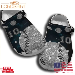 Bling Ball Shoes Crocs For Batter Girl   Funny Baseball Shoes Crocbland Clog For Men Women