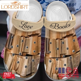 Book Personalized Clog Custom Crocs Comfortablefashion Style Comfortable For Women Men Kid Print 3D Love Books