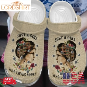 Books Personalize Clog Custom Crocs Fashionstyle Comfortable For Women Men Kid Print 3D A Girl Loves Books