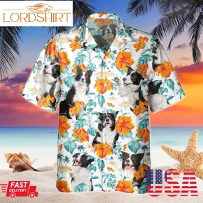 Border Collie Hawaiian Shirt Short Sleeve For Summer Trip Family Dog Lovers, Dog Dad Mom