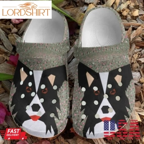 Border Collie Quilted Sku 315 Crocs Crocband Clog Comfortable For Mens Womens Classic Clog Water Shoes