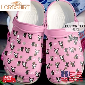 Boston Terrier Personalized Pattern Sku 318 Crocs Crocband Clog Comfortable For Mens Womens Classic Clog Water Shoes