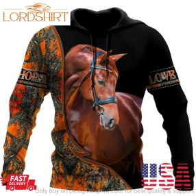 Braunes Pferd Liebespferd Orange Camo Us Unisex Hoodie Ln Horse Hoodie