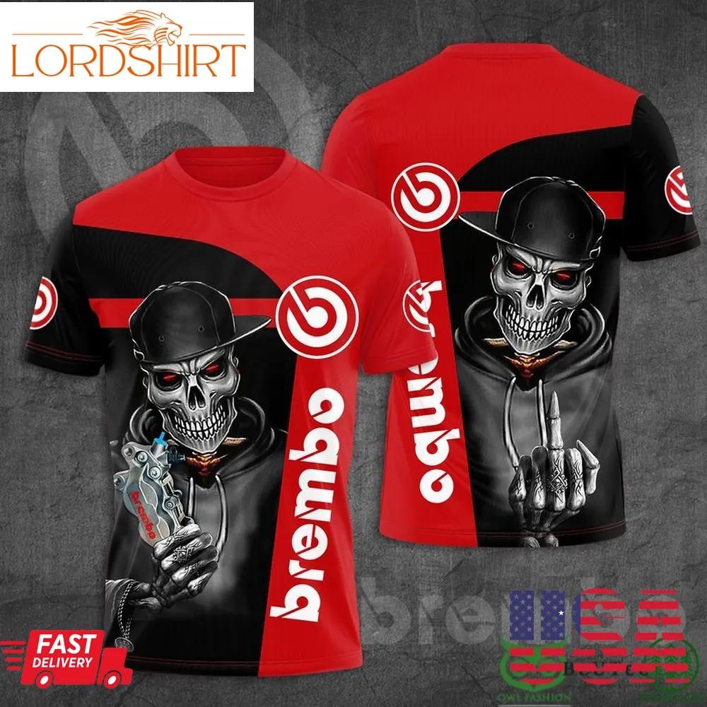 Brembo Horror Skull Red 3D Tshirt