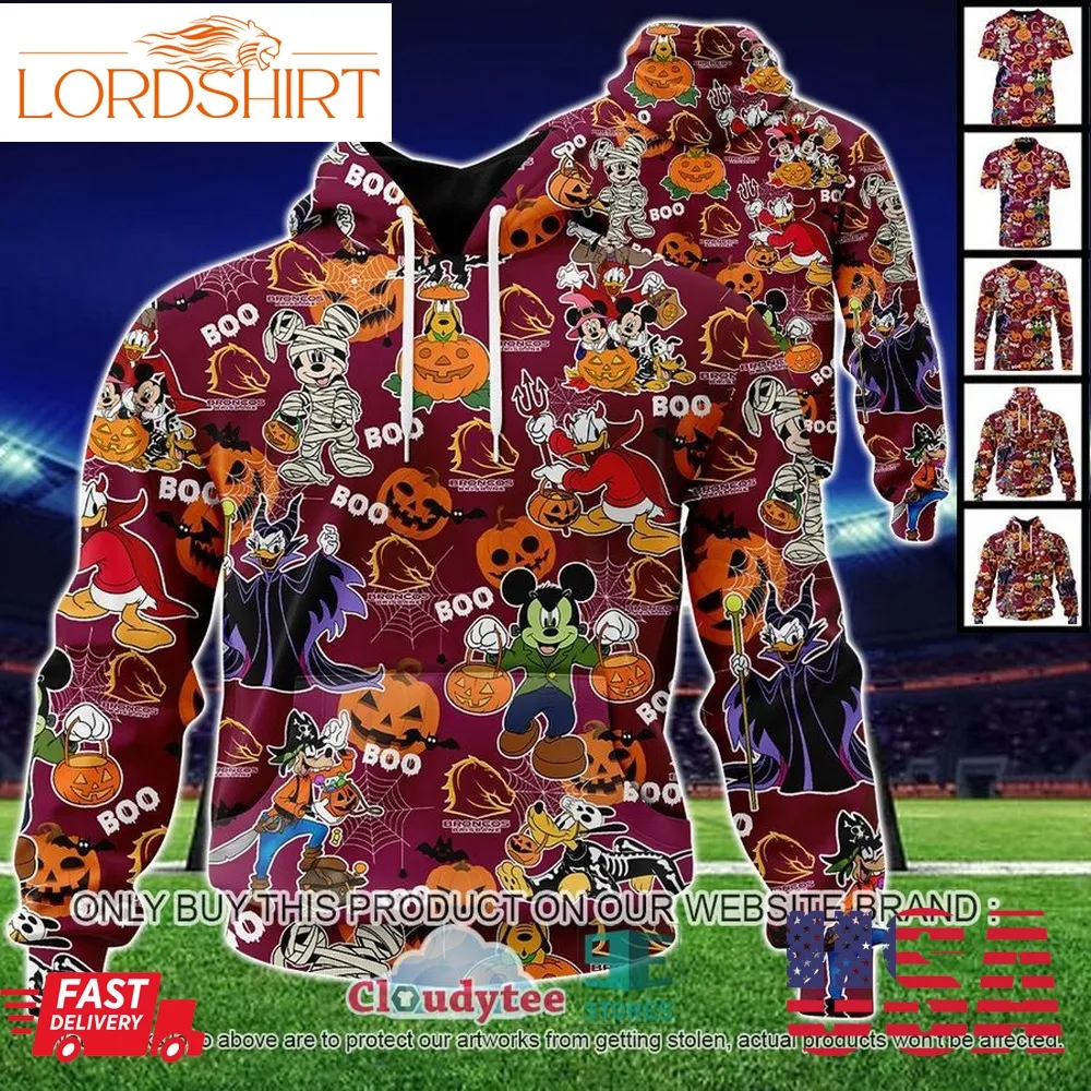 Brisbane Broncos Mickey Friends Halloween Shirt, Hoodie