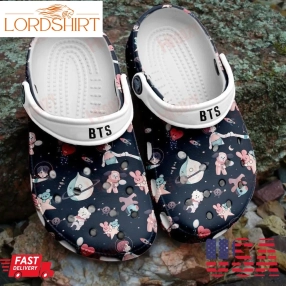 Bts 2 For Men And Women Gift For Fan Classic Water Rubber Crocs Crocband Clogs, Comfy Footwear