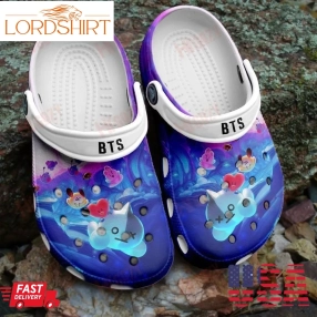 Bts Bt21 For Men And Women Gift For Fan Classic Water Rubber Crocs Crocband Clogs, Comfy Footwear