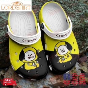 Bts Chimmy Black Yellow For Men And Women Gift For Fan Classic Water Rubber Crocs Crocband Clogs, Comfy Footwear