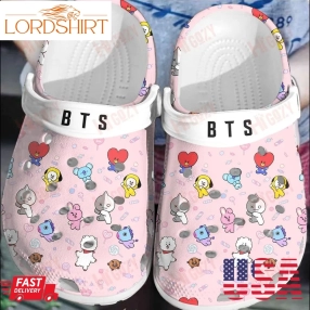 Bts Pink 1 For Men And Women Gift For Fan Classic Water Rubber Crocs Crocband Clogs, Comfy Footwear